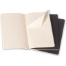 Блокнот MOLESKINE Cahier Journal Pocket, линейка, чёрный (набор 3 шт.) QP311